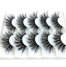 2020 NEW 5 pairs 100 Real Mink Eyelashes 3D Natural False Eyelashes Mink Lashes Soft Eyelash Extension Makeup Kit Cilios 0163431169