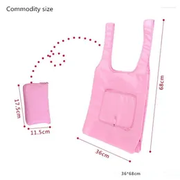 Shopping Bags 2024 Women Nylon Foldable Zipper Waterproof Eco Bag Tote Pouch Portable Reusable Grocery Storage Big Size