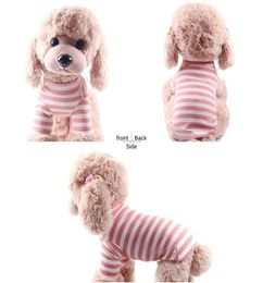 Pet Dog Striped Tshirt Vest Cat Clothes Puppy Shirt Chihuahua Poodle Yorkshire Terrier Dog Clothes Pet Clothing Y2009221354354