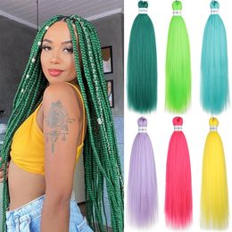 3Pcs 26 Inch Pre Stretched Braiding Hair Synthetic Ombre Yaki Straight Hair Water Setting DIY Easy Jumbo Braids 240430