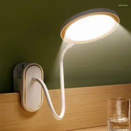 Table Lamps Lamp USB Rechargeable Desk With Clip Bed Reading Book Night Light LED Touch 3 Modes Dimming Eye Protection