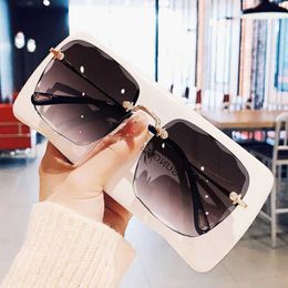 Sunglasses Sunglasses For Women ladies Rimless Sun glasses Diamond cutting Lens Brand Designer Ocean Shades Vintage female glasses eyewear