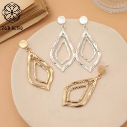 Backs Earrings Vintage Gold Color Geometric Goth Suspension Jewelry For Women Pendientes Trend Unusual Things Accessories In 2024