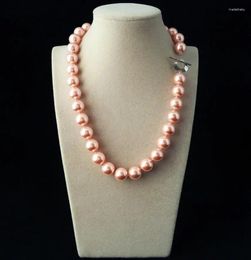 Chains Jewellery Rare Huge 12mm Genuine South Sea Pink Shell Pearl Necklace Heart Clasp 18''