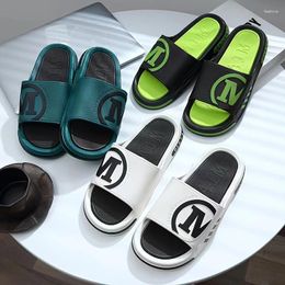 Slippers Men's Creative Alphabet Design Fashion Slides Casual Lightweight Open Toe For Indoor Outdoor Beach Shower