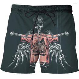 Men's Shorts Casual Beach Men Hawaii Horror Skull 3D Print Fashion Trend And Women's Street Hip Hop