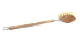 Natural Wooden Long Handle Pot Brush Kitchen Pan Dish Bowl Washing Cleaning Brush Household Cleaning Tools7801835