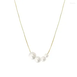 Chains Temperament Entry Lux Pearl Necklace Women's Simple Clavicle Chain Special-Interest Design High Sense