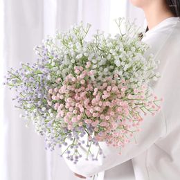 Decorative Flowers 108Heads 63cm Artificial Plastic Gypsophila Babies Breath DIY Floral Bouquets Arrangement For Wedding Home Decoration
