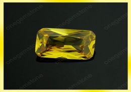 68mm octagon shape golden yellow Colour cubic zirconia loose synthetic stone15514695931112