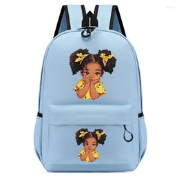 Backpack Children Bagpack Multicolor Black Girl Kindergarten Schoolbag Kids Beautiful Afro Bookbag Travel School