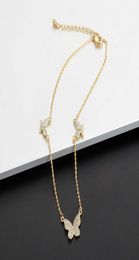 Fashion butterfly element Necklace micro inlaid zircon refined Jewellery and trendy clavicle chain1519811