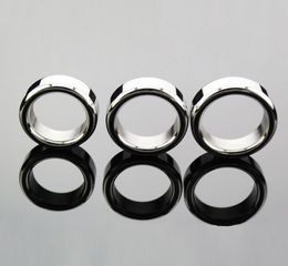 Male Penis Ring Metal Stainless Steel CocK Ring Heavy Cockring Head Delay Time Extend Sex Toys for Men7587866