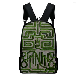 Backpack Harajuku Funny Maze Pattern Notebook Backpacks Pupil School Bags 3D Print Oxford Waterproof Boys/Girls Laptop