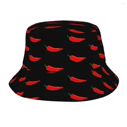 Berets Bucket Hat Summer Red Food Funny Fisherman Hats For Couple Foldable Beach Travel Caps Harajuku Graphic Sun