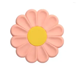 Table Mats Heat Placemat Silicone Decoration Lightweight Non-Slip Pot Holder Daisy Flower Resistant