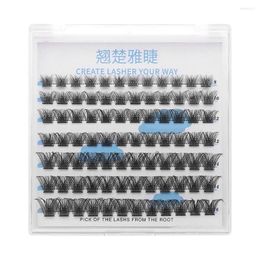 False Eyelashes Soft Natural Cluster Lashes Look Volume Wispy D Curl Individual Thin Band Mix 8-16mm DIY