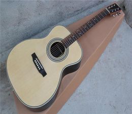 Factory Custom Natural wood Colour 41 inch 00028 Acoustic Guitar with Top SolidRosewood FretboardDots Fret InlayCan be Customize2851221
