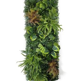 3D Artificial Plant Wall Fake Evergreen Leaves Simulated Background Wedding Party Decoration Green Board Lawn Home Decoration 240420