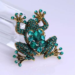 Brooches Fashion Frog Full Of Rhinestones Alloy For Women Exquisite Party Jewellery Corsage Brooch Pin Accessories Gifts Badges