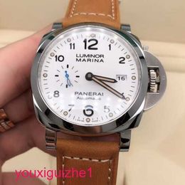 Male Wrist Watch Panerai Luminor Series Swiss Watch Luxury Tough Man Leisure Calendar Luminous Diving Sports Large Diameter Watch PAM01499 White Dial Diameter 42mm