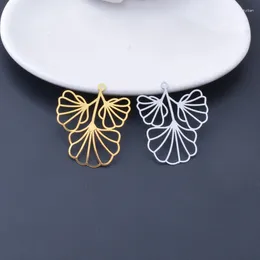 Charms 6pcs Brass Golden Leaf DIY Girl's Jewellery Accessories