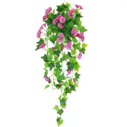 Decorative Flowers Practical Fake Plant Flower Waterproof Eye-catching Attractive Simulation Morning Glory For Party
