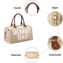 679B Diaper Bags Mama Tote Bag Maternity Mommy Large Capacity Women Nappy Organizer Stroller Baby Care Travel Backpack Mom Gifts d240430