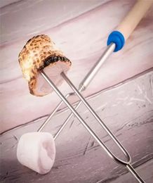 24 Hours Stainless Steel BBQ Marshmallow Roasting Sticks Extending Roaster Telescoping Cookingbakingbarbecue T04137951250