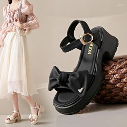 Dress Shoes Fairy Style Thick Heeled Women's Outerwear 2024 Summer Small And Soled Fashion Sandals