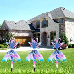 Decorative Figurines Metal Fairy Ballerina Wind Spinner Winds Gauge Windmill Sculptures Stake Construction For Garden Patio Yard Decor TUE88