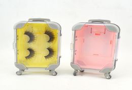 2 Pairs of False Strip Eyelash Makeup Case without Eyelashes Suitcase Trolley Coloris Eye Lash Packaging Box9035000