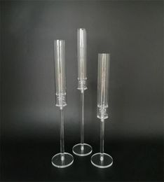 Candle Holders 1 Set 3 Pieces Of Acrylic Candlestick Centre Decoration Road Lead Wedding Props Christmas Decora6259686