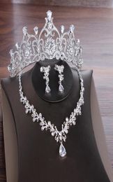 Earrings Necklace Brides Zircon Jewelry Sets Wedding Tiara Crown And Jewlry Set Cubic Bridal For Women ML8837497401