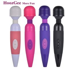 HoozGee AV Stick Vibrator Sex Products Upgrade Wireless 10 Speed Longlasting Classic Super Shock Magic Massager Wand Adult Toy Y18351614