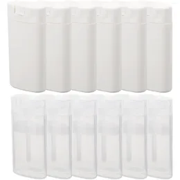 Storage Bottles 12Pcs Cream Container Flat Sub Holders Plastic Empty