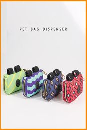 Neoprene Dog Poop Bag Holder Multicolor Pet Waste Bag Dispenser Premium Quality Pickup Bag Zippered Pouch CC06684285057