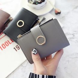 Wallets Fashion Trend Clutch Female Purse Money Clip Wallet Small Zipper Brand Leather Luxury Women Ladies Card Bag For