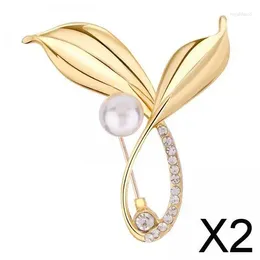 Brooches 2xBrooch Pin Elegant Lightweight Collar Lapel For Scarf Clothing Shirt