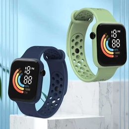 Wristwatches For Xiaomi 2024 NEW Smart Men Women Smart LED Clock Waterproof Wireless Charging Sile Digital Sport d240430