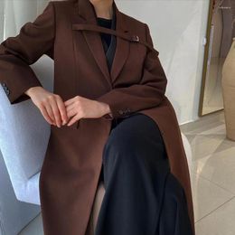 Erkekler Takım Notch Lapel Çift Breated Uzun Kadın Yüksek Kalite Resmi İş Blazer Zarif Kadın Ceket 1 Parça Lüks Dubai Abaya