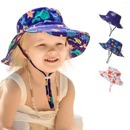 Berets Baby Holiday Hat Children's Beach Visor Boys Girls Breathable Fisherman Kids Adjustable Caps Child Accessories