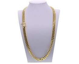 Link Chain Necklace Hip Hop Mens Curb Cuban Chain Golden Filled Necklaces Jewellery Daily life 61cm 71cm long necklace for hiphop2643185