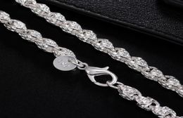 Chains 925 Sterling Silver 50cm 60cm 5mm Faucet Chain Necklace For Women Man Fashion Charm Jewelry7032653