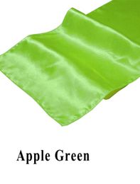 Pack of 10PC Satin Table Runners for 12X108 inch Ribbon Cloth Tables Flag Wedding Party Supplier Banquet Dinning Room Accessories 3481943