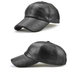 Fashion PU Leather Baseball Caps Hip Hop Hats Snapback Hat Printing Winter Cap for Men Women Black Coffee Outdoor Sport Casquette 4937150