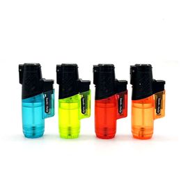 Wholesale Smoking Accessories Cigarette Lighter Without Gas Windproof Tank Design Jet Without Gas Torch Lighter