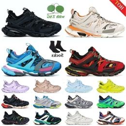 Fashion Track 3 Casual Shoes Triple s 3.0 Platform White Green Pink Dark Blue Cool Grey Cement Beige Rainbow Shadow