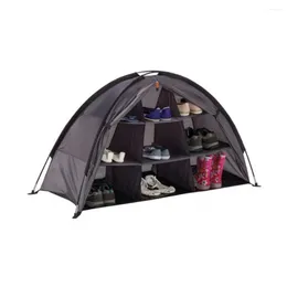 Tents And Shelters Camping Shoe Cabinet Clothing Sleeping Bag Rack Tent Foldable With 9 Compartments For Storage