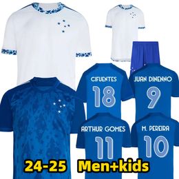 24 25 Cruzeiro EC soccer jerseys Outubro Rosa GIOVANNI EDU BRUNO JOSE ADRIANO Camiseta de Raposas Esporte Clube 2024 2025 home away Men kids football shirts